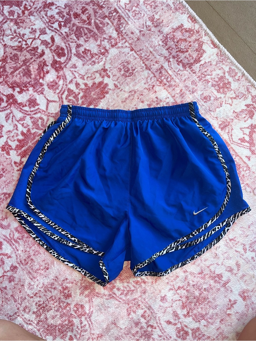 Nike Women's Cobalt Blue Athletic Shorts with Leppard -Trim